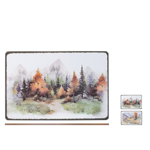 Juego de dos manteles individuales de corcho con diseño de bosque 43x28 cm - Product Image 1