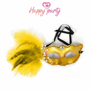 GIPVSETN felice festa veneziana Cosplay maschera mezza faccia faccia di gomma Prop per Halloween e pasqua leggero" - Product Image 1