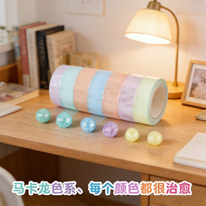 Translucent Colorful Tape Balls 1.2cm 6m Plastic Stress Relief Toy For Kids Age 8 13 Years - Product Image 4