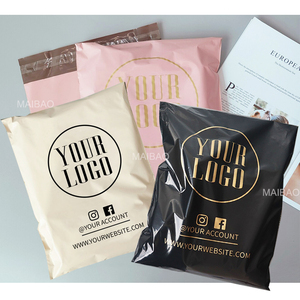 Tùy chỉnh màu hồng đen trắng thân thiện với môi vận chuyển phong bì bưu phẩm túi với logo tùy chỉnh compostable <span class=keywords><strong>Poly</strong></span> Túi bưu phẩm cho quần áo - Product Image 2