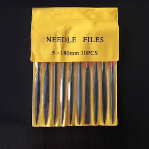 140 160 180Mm <span class=keywords><strong>10</strong></span> Pcs Kit Côn Phẳng Nửa Vòng Nhựa Xử Lý Kim Cương Kim Thép Tập Tin Thiết Lập Kim Tập Tin - Product Image 2