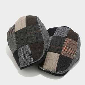 หมวกเบเร่ต์ผ้าทวีดสไตล์วินเทจอังกฤษปี 2024 ลายตารางปะติดปะต่อ สำหรับผู้ชาย ผู้หญิง ผู้ใหญ่ ใส่ได้ทั้งชายและหญิง สไตล์ลำลอง เล่นกีฬา ฤดูใบไม้ร่วง ฤดูหนาว - Product Image 5