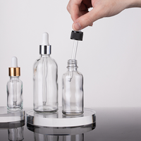 10ml 20ml 30ml 50ml 100ml échantillon gratuit soin de la peau sérum emballage cosmétique vide doré argent verre compte-gouttes bouteille d'huile essentielle