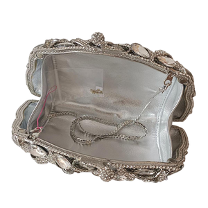 Women Graceful Teardrop Rhinestones Evening Bag Striking Crystal Bride <b>Clutch</b> Purse Lovely Handbag for Celebration - Product Image 5