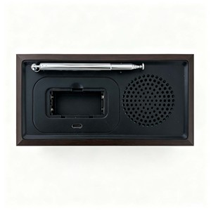 <span class=keywords><strong>Radio</strong></span>-réveil vintage avec charge sans fil rapide, double alarme, fonction snooze, contrôle de la luminosité, horloge rétro pour chambre à coucher - Product Image 6