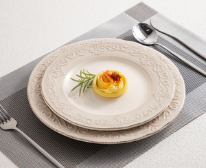 LOMATO European Embossed Bohemian Glazed Eco-Friendly <b>Ceramic</b> <b>Plates</b> Dinner Dishes Stock Discount Tableware Wedding Luxury Hotel - Product Image 2