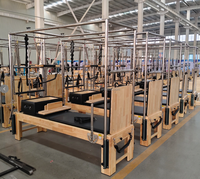 Machine de Pilates Cadillac/Reformer 3-en-1 en bois de chêne - Portable et durable pour le yoga et l'entraînement du tronc