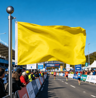 Drapeau jaune uni, bannière en polyester jaune uni pour la décoration extérieure et intérieure, les événements, les sports