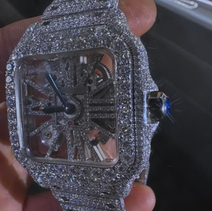 Collezione di Orologi da Uomo di Lusso di Qualità Standard 41mm <span class=keywords><strong>con</strong></span> Diamanti Coltivati in Laboratorio Chiarezza VVS <span class=keywords><strong>Movimento</strong></span> <span class=keywords><strong>al</strong></span> <span class=keywords><strong>Quarzo</strong></span> - Product Image 4