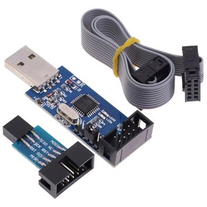 LC-01 1 Set Scheda Adattatore da 10 Pin a 6 Pin + Programmatore USBASP USBISP AVR USB ATMEGA8 ATMEGA128 ATtiny/CAN/PWM Modulo Cavo 10 Pin Fai da Te - Product Image 1