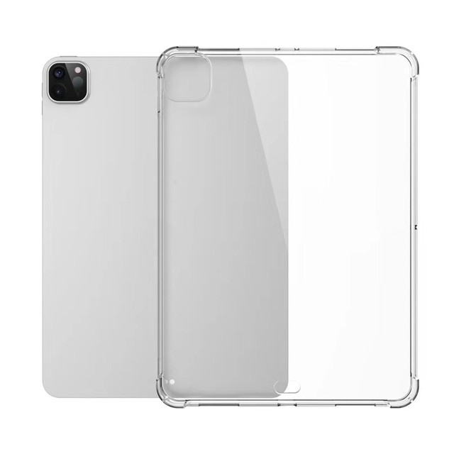 Transparent Soft TPU for iPad Pro 11inch Case Protective Tablet Cover Air Bag Corner Shock- Proof Protection for iPad Pro 13