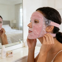 Masque facial en gel chaud et froid flexible en PVC HANERSHI 31x21cm pour la récupération des œdèmes postopératoires, le soulagement de la douleur et le soulagement du stress