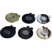 Marqueur de balle de golf magnétique en métal argenté de haute qualité, 25 mm (1 pouce), vierge, puissant, avec clip pour chapeau, accessoires de golf en gros