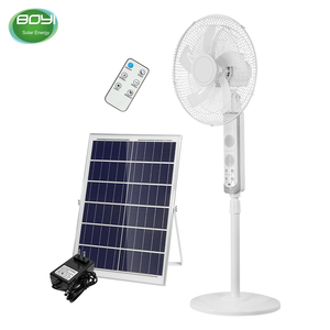 China fábrica 16 pulgadas ahorro de energía 12V energía solar ventilador de pie plástico con panel solar - Product Image 6