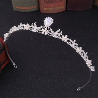 Bijoux de mariage en strass pour adultes, couronne fait à la main, couronne de luxe exquise et brillante en Zircon, perles diadème de mariée pour filles, RS226