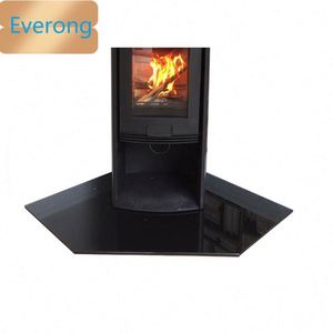 Chimenea de piedra de granito negro Hogar de esquina cuadrado como piezas de chimenea, juegos de chimenea y accesorios - Product Image 1