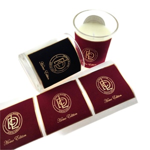 Etiqueta Adhesiva de Terciopelo con Estampado en Caliente Dorado con Logotipo de Marca Personalizada, Flocado Negro para Velas, Perfumes, Cosméticos - Product Image 5