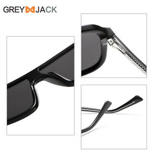 Gafas de Sol Unisex Greyjack, Armazón de Aleación de Cobre TR90, Lentes TAC con Protección UV400, Estilo Negro Extragrande K036 - Product Image 1