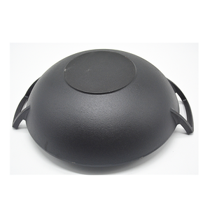 <span class=keywords><strong>Wok</strong></span> Grande de Hierro Fundido Precurado Antiadherente de 36 cm con Asas de Bucle, Utensilios de Cocina Chinos en Existencia - Product Image 3