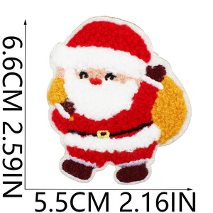 Elk Embroidery <strong>Patch</strong> Christmas Holiday Decoration <strong>Computer</strong> Embroidery Logo Snowman Gift <strong>Patch</strong> Santa Claus Iron-On Polyester - Product Image 6