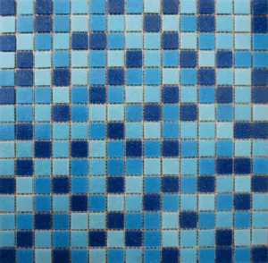 Atacado telhas de mancha-Telhas de piscina mosaico vidro manchado verão azul mistura de cores