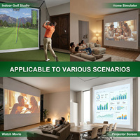 Écran d'impact Caiton pour simulateur de golf - Écran de projection pour cinéma maison intérieur/extérieur - Polyester haute résistance aux chocs