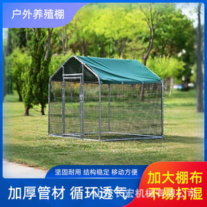 Grande cage à poules d'extérieur en grillage métallique de type A, haute rigidité, pour l'élevage de poulets - Product Image 5