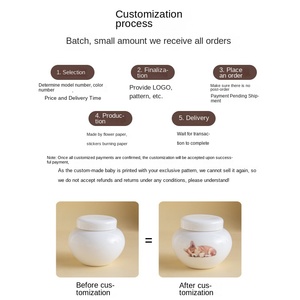 Kediler, Yavrular, Ölü Evcil Hayvanlar İçin Özel Tasarım Modern Seramik Urn, Kremasyon Cenaze Saklama Kavanozu, Diş, Tüy, El Yapımı Özel Logo - Product Image 3