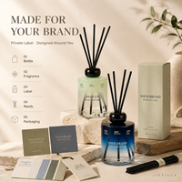 Diffuseur de parfum d'ambiance haut de gamme 300 ml avec bouteille en verre et bâtonnets aromatiques naturels pour boutiques, hôtels, spas, OEM, marque privée