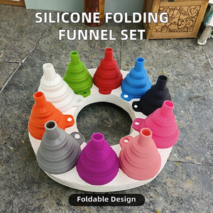 Embudo plegable de silicona de cuello largo, herramienta de cocina pequeña para llenado de líquidos, aceite de vino, agua y suministros - Product Image 2