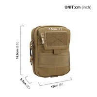 Pochette MOLLE grande capacité, organiseur d'outils tactique compact, pochette utilitaire EDC pour ceinture, gilet, extérieur