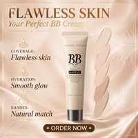 Crème BB hydratante végane, fini naturel, nourrissante, correcteur de teint longue tenue, unifie le teint, baume anti-imperfections, fond de teint pour le visage