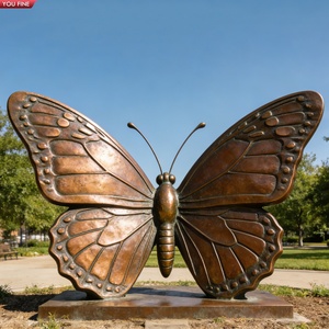 Sculpture de papillon <span class=keywords><strong>monarque</strong></span> en bronze YOUFINE, grande taille, décoration de jardin d'extérieur, statue d'art en métal grandeur nature pour parc - Product Image 2