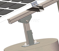 Système de support de montage de panneaux solaires industriels avec base en bloc de béton en acier galvanisé, installation facile
