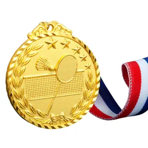 Hochwertige Badminton Volleyball Marathon benutzer definierte Metall medaillen 3d Design Emaille Sports Awards Medaille