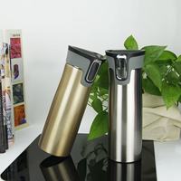 Thermos de voyage haut de gamme pour affaires, 470 ml, sans BPA, en acier inoxydable, isolé sous vide, avec couvercle, facile à utiliser