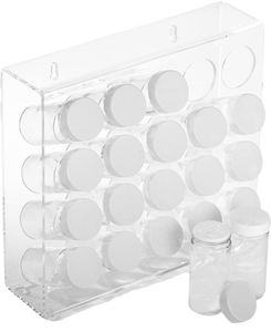 Moderno Estante para Especias de Acrílico Transparente Ecológico con Superficie Pulida, 20 Orificios, Exhibidor <span class=keywords><strong>Vertical</strong></span> para Almacenamiento de Especias - Product Image 3