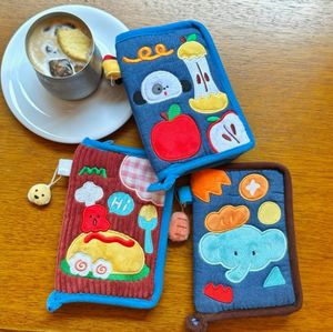 กระเป๋าผ้าใบใส่หนังสือเดินทางสุดสร้างสรรค์สำหรับ<span class=keywords><strong>ลูก</strong></span>สุนัขและช้างกระเป๋าสตางค์ผ้าแคนวาสสำหรับใส่ของและของขวัญแบบพับได้ - Product Image 1