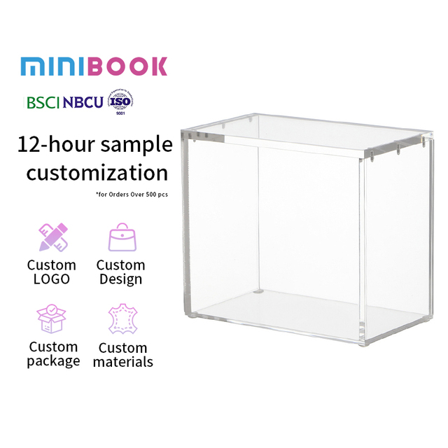 Minibook One Piece Graded Card Slab Bumper Guard Protector Clear Acrylic Case for Trading Card Slabmag Protection