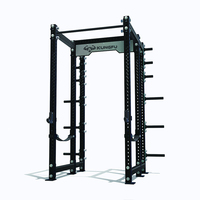 Jaula de Sentadillas Personalizada de Fábrica 75x75, Entrenador Funcional Multi Power Rack con Doble Pila de Pesas y Cruce de Cables