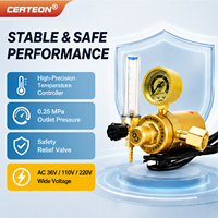 YQT-731 Détendeur CO2 chauffant en laiton 36V 110V 220V 0,25MPa boissons laboratoire Détendeur de dioxyde de carbone