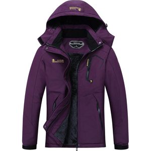 Chaqueta de Esquí Impermeable para Mujer Moerdeng, Forrada de Polar, con Capucha, Abrigo de Invierno para la Nieve, Cortavientos, Ropa Deportiva para Exteriores - Product Image 4