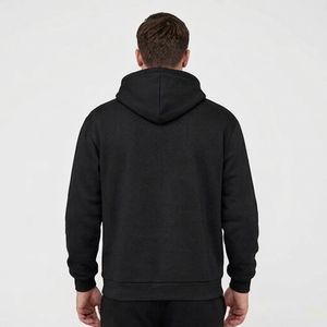 <b>Plain</b> <b>Black</b> Pullover <b>Hoodie</b> (or Men's Blank Fleece <b>Hoodie</b> / Kangaroo Pocket <b>Hoodie</b>) - Product Image 4