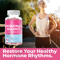 Gummies pour l'équilibre hormonal JBY OEM/ODM, marque privée, pour le soutien de l'humeur, complément alimentaire naturel pour la santé des femmes, formule personnalisée de marque privée