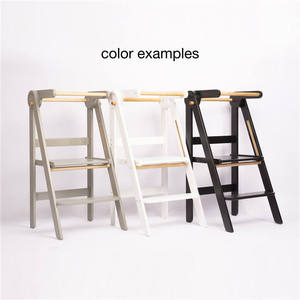 Adjustable <strong>Folding</strong> Helper Tower Montessori Learning Tower <strong>Kitchen</strong> Helper Toddler Safety <strong>Stool</strong> - Product Image 5