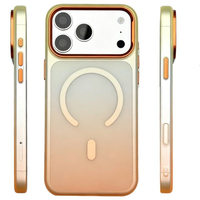 Coque de téléphone magnétique semi-transparente dégradée givrée pour iPhone 17 15 16 Pro Max 17 Air – Étui de protection rigide ultra-fin en PC