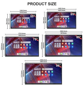 Tableau blanc interactif numérique intelligent LED 4K avec écran tactile 40 points, fréquence de rafraîchissement 60 Hz, pour tutorat après l'école - Product Image 6