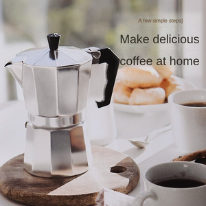 Moka Pot Classique Grande Capacité pour Cafetière Italienne, 3 Tasses d'Espresso, en Aluminium Argenté avec Couvercle - Product Image 4