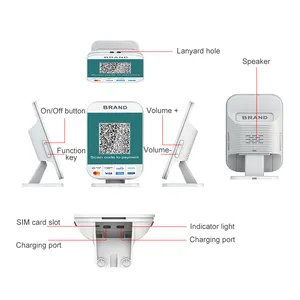 バーコード支払い用の動的QRコードを備えたRINLINK工場卸売カスタマイズQRデバイス