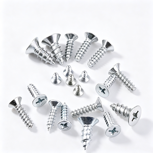 Vis autotaraudeuses à tête fraisée Phillips en acier au carbone GB846, plaquées zinc, pour la vente en gros - Product Image 1